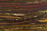 Polished Tiger Iron Stromatolite Slab - Billion Years #354947-1